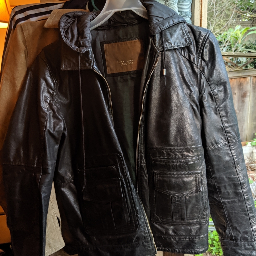 Zara Man Real Leather Jacket